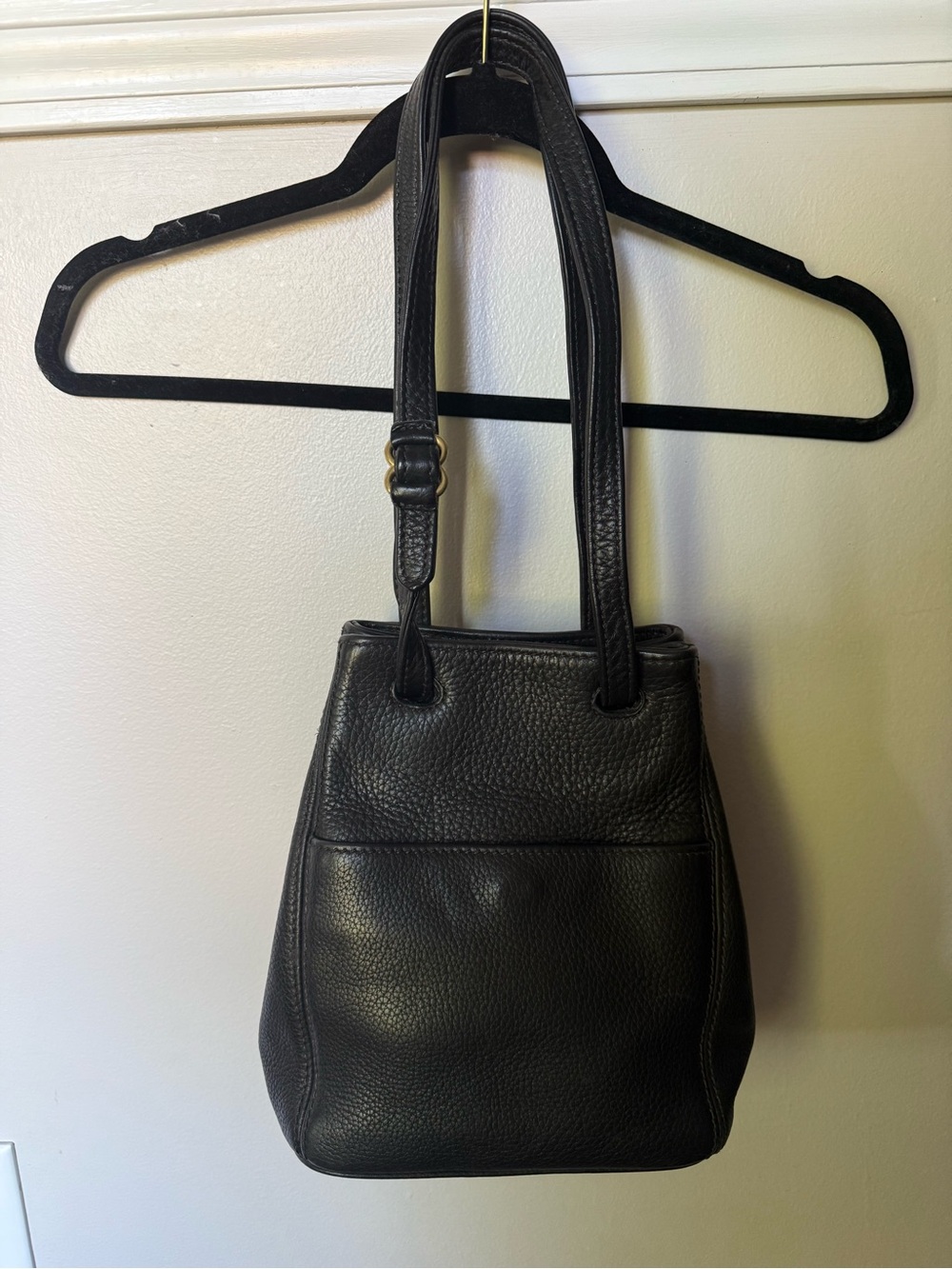 Coach vintage black pebbled leather Sonoma bucket bag 4923 Purse Y2k